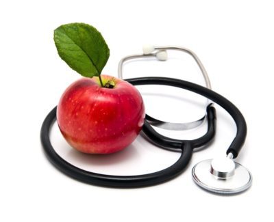 Stethescope and apple