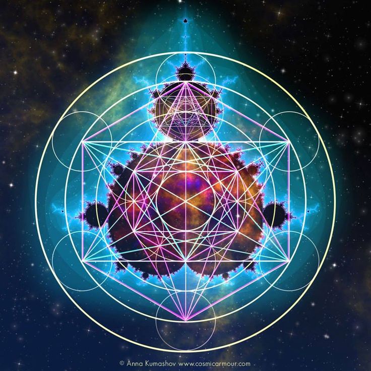 Fractal pattern and metatron's cube