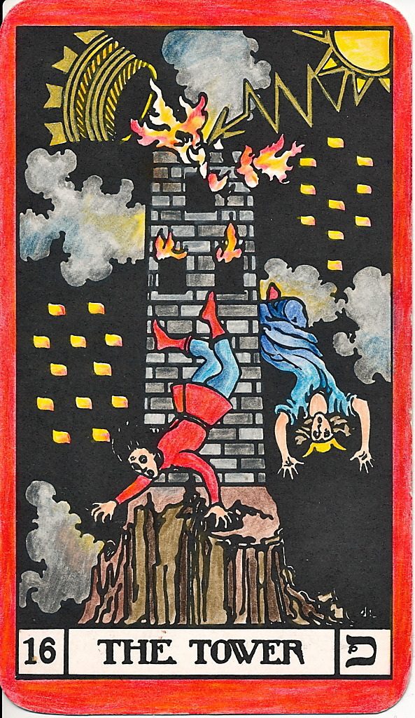 The Tower card of the Tarot