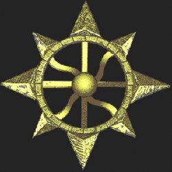 8 pointed star-wheel of incarnation and karma