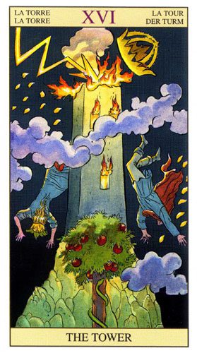 A different version of the Tower card of the major Arcanum of the Tarot 