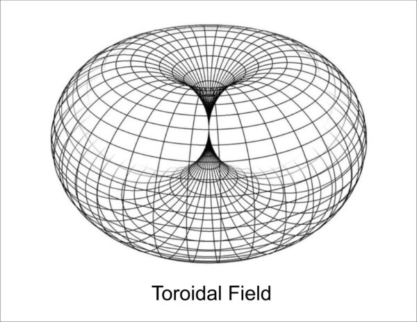 Toroidal Field of electromagnetic energy that forms a circulating sphere of energy 