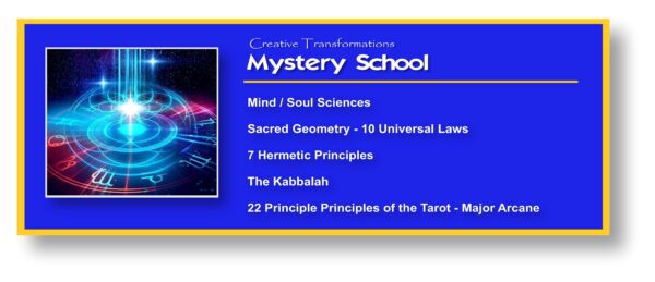 Creative Transformations Mystery School for online classes and webinars